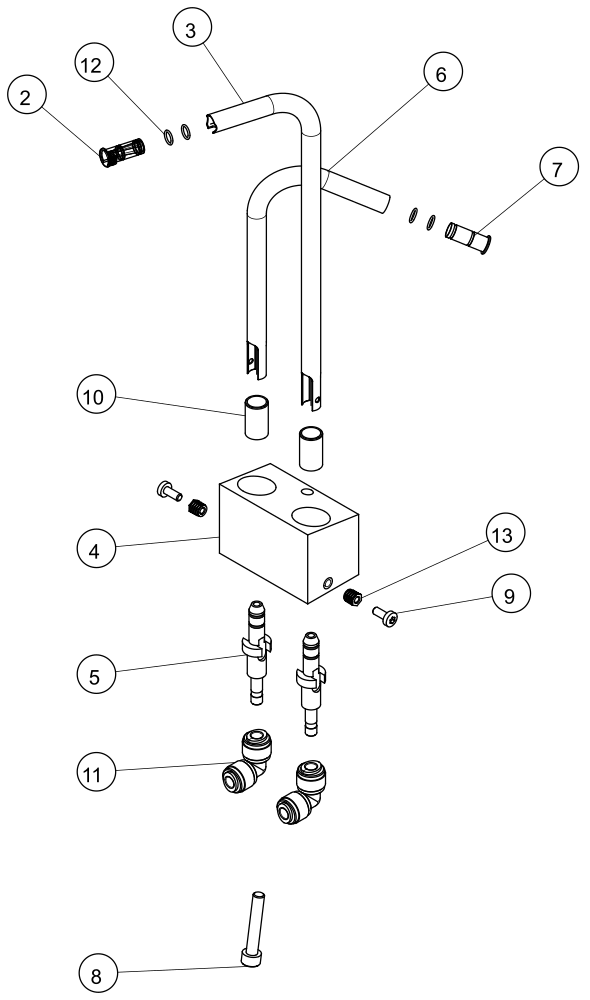 XO CARE Baugruppenzeichnung mit Teileliste – UG-110